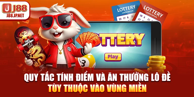 Quy tắc tính điểm và ăn thưởng lô đề tùy thuộc vào vùng miền